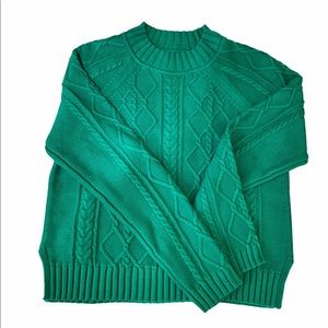 Gap Mock Neck Cable Knit Sweater